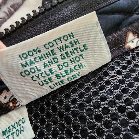 Vintage Vera Bradley Zebra Hanging Garment Bag Black Quilted Dual Handle Retired - Picture 11 of 14